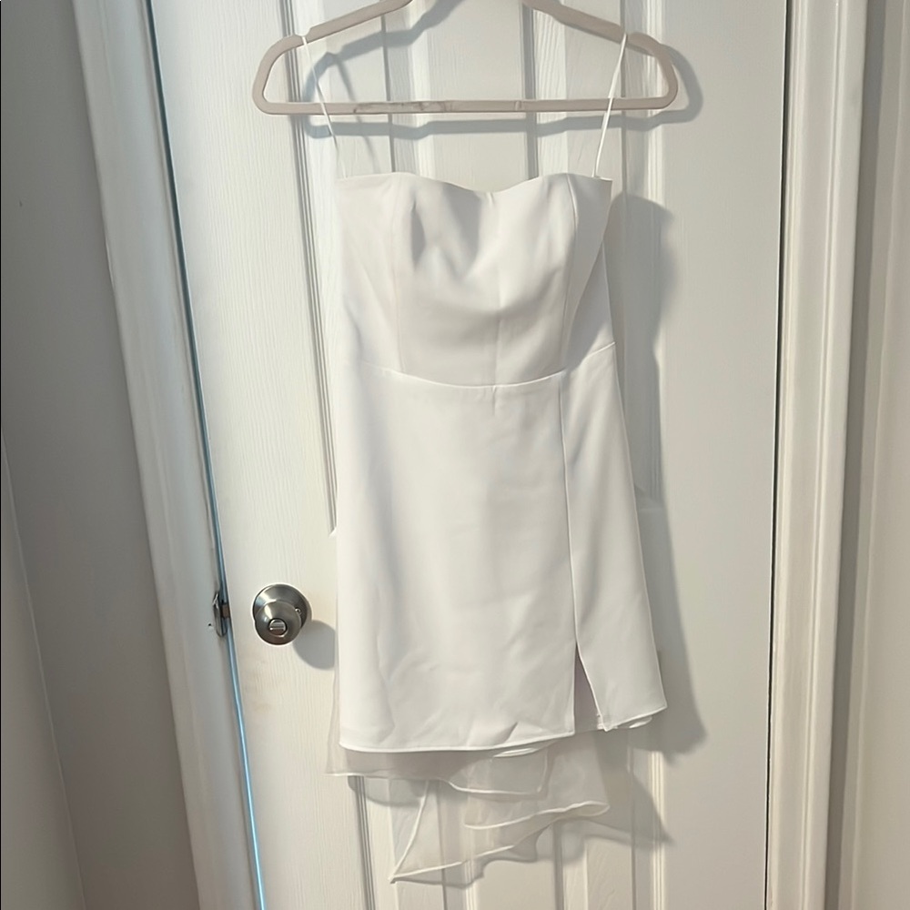 Park & Fifth White Asymmetrical Sheath Dress